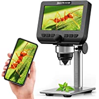 WIFI Microscopio Digital de LCD- YINAMA 4.3 Pulgadas de Microscopio de Zoom de 1080P 50x-1000x- Cámara Inalámbrica con…